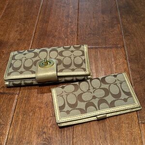 Coach wallet and check book